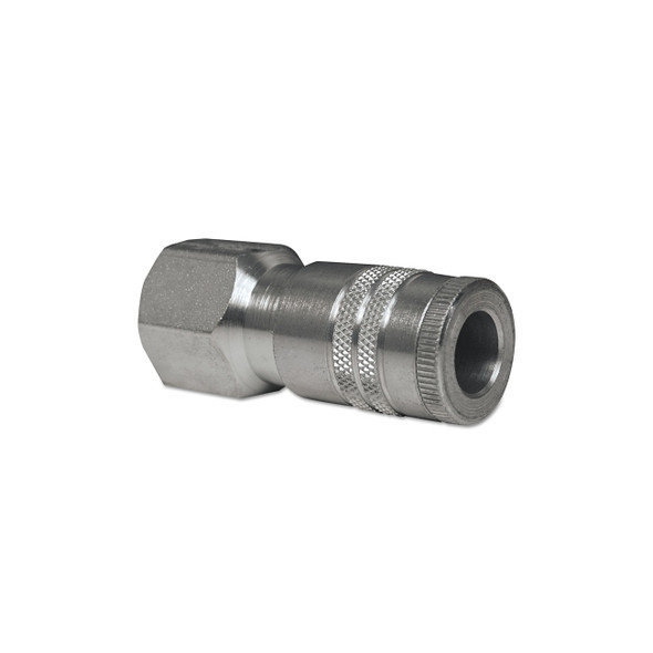Air Chief Industrial Semi-Auto Coupler, Pipe Thread, 3/8 in Body Size, 3/8 in (NPT) F, Steel