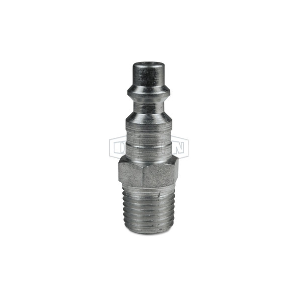 DF-Series Pneumatic Threaded Plug, 1/4 in x 18 NPTF, 1/2 in Body, Steel, Male