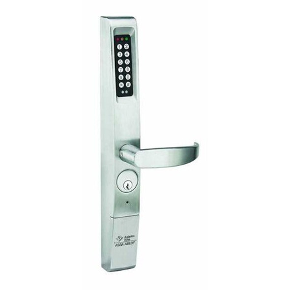 Adams Rite Electronic Lock,Satin Chrome,12 Button 3090-02-626