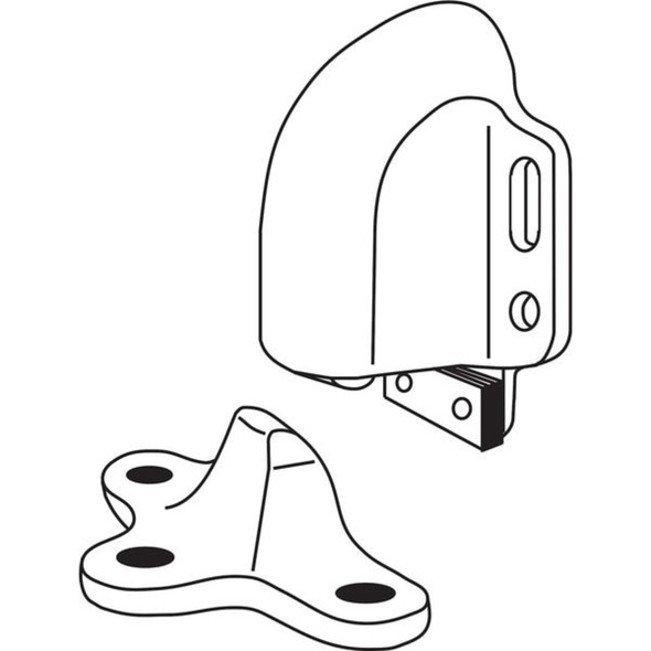 Rockwood Automatic Door Holder,Satin Bronze,Floor 491.10