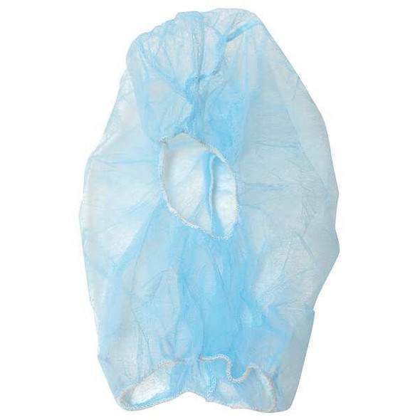 Head/Beard Cover, Polypropylene, 11 in Dia., Blue, Universal, 1000 PK