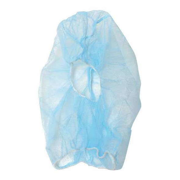 Head/Beard Cover, Polypropylene, 11 in Dia., Blue, Universal, 1000 PK