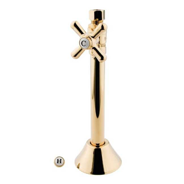 CC83252X 1/2" Sweat, 3/8" O.D. Comp Straight Shut-off Valve w/5"Extnsn