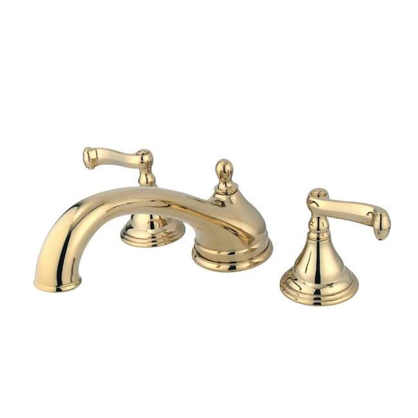 Kingston Brass Roman Tub Faucet, Polished Brass, Deck Mount KS5532FL
