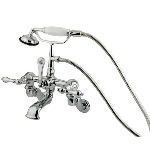 Wall-Mount Clawfoot Tub Faucet, Polished Chrome, Tub Wall Mount