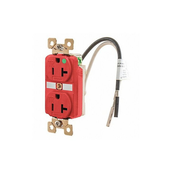 Bryant Receptacle,Red,20A,Nylon,2 Poles BRY8300RTR