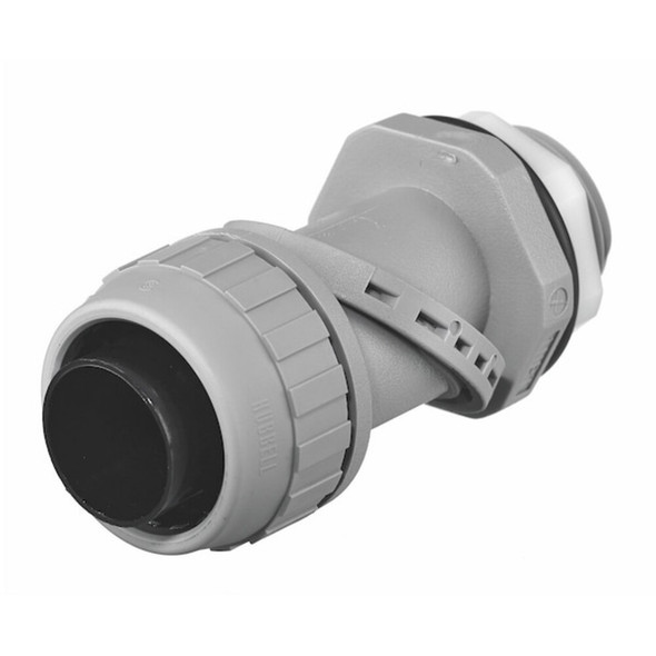 Conduit Fitting Connector, 1 in, Threaded, Nylon, Gray  PS1009NGY