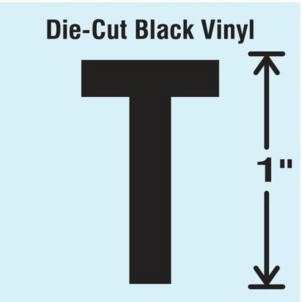 Stranco LetterLabel,Vinyl,1inH,5/8inW,PK10 DBV-1-T-10