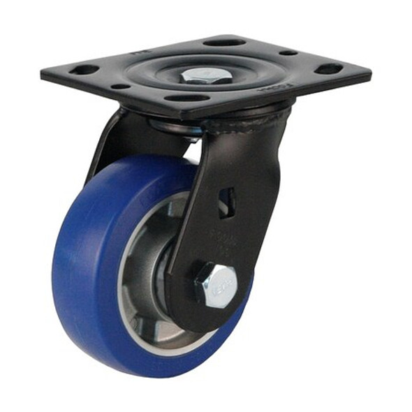 Foot Master Plate Caster,Swivel,Polyurethane,136mm H PME-100-ASF-MUD Foot Master Plate Caster,Swivel,Polyurethane,136mm H PME-100-ASF-MUD