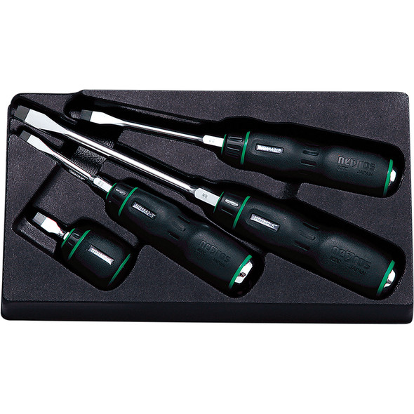 Scw Set Resin Handle Slotted 4 Pc NTD1M04