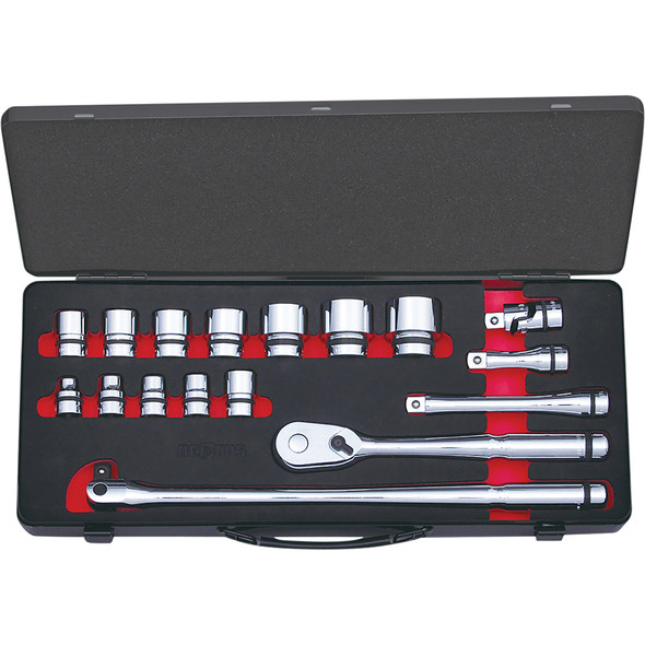 Socket Set 1/2" Drive   Steel Case 17 Pc NTB417AZ