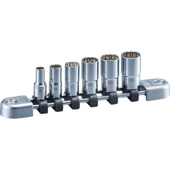 Socket Set 1/4" Drive Metric Semi-Deep 12 pt 6 pc NTB2M06WA