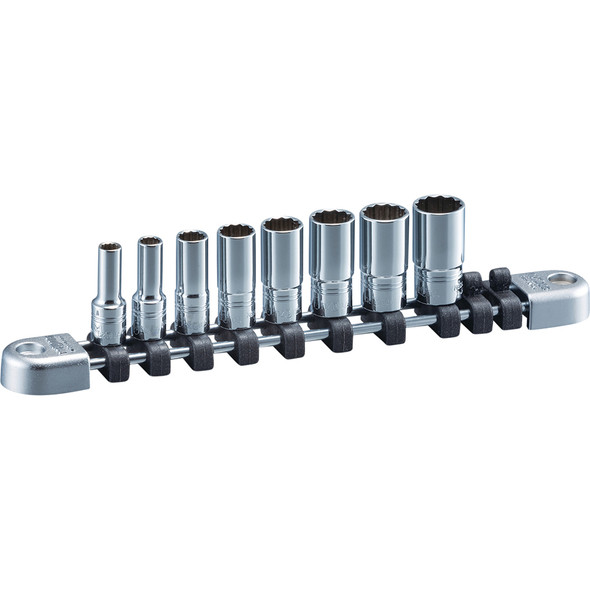 Socket Set 1/4" Drive Metric Semi-Deep 12 pt 8 pc NTB2M08WA