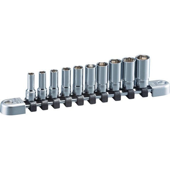 Socket Set 1/4" Drive Metric Semi-Deep 6 pt  10 pc NTB2M10A