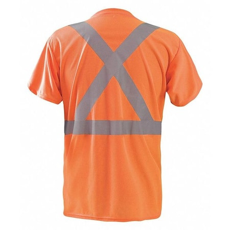Unisex Short Sleeve T-Shirt, Polyester, Pullover, Orange, 5XL
