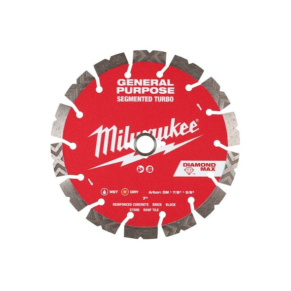 7" DIAMOND MAX Segmented Turbo, General Purpose Diamond Blade