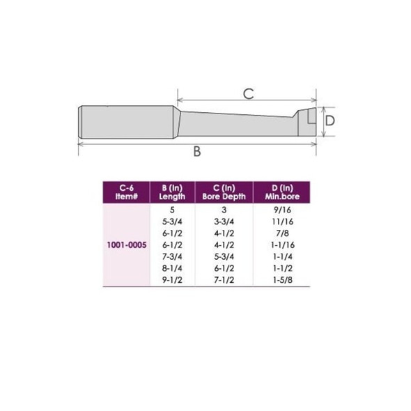 Hhip 1" C6 7 Piece Boring Bar Set 1001-0005