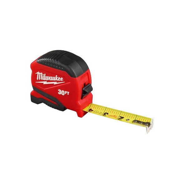 Milwaukee Tool Tape Measure,30 ft L Blade SAE 48-22-1730
