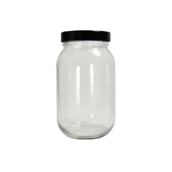 Qorpak Bottle,Wide,32 Oz,Standard,Glass,PK12 GLC-01827