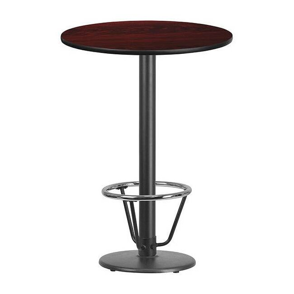 Round Laminate Table, Laminate, Wood Grain