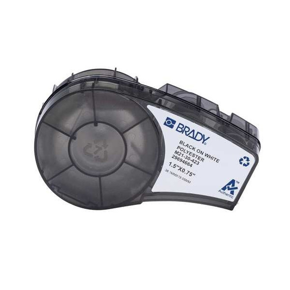 Brady Label/RibbonCartridge,White,1-1/2inW M21-30-423