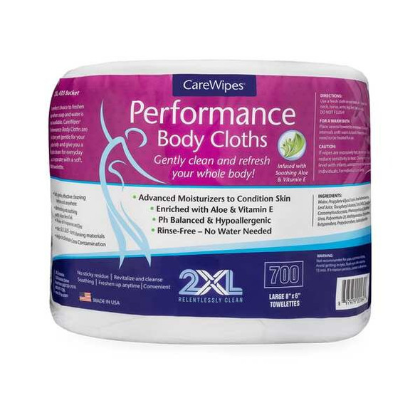 2xl Body Wipes,,8 inL,6 inW,PK2 2XL436