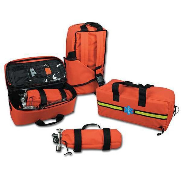 Emi Airway Trauma Response Bag, Nylon, 23 in L, 12 in W, Orange 879