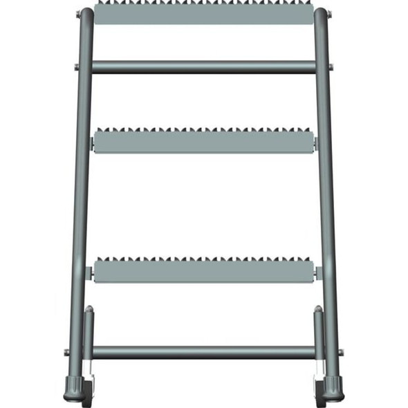 Ballymore 28 1-2 in H Steel Rolling Ladder, 3 Steps, 450 lb Load Capacity 318GSU