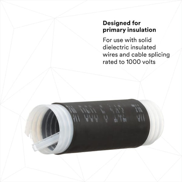 Cold Shrink Tube, Medium Wall, Not Rated I.D. Shrink Ratio, 1.94 in I.D. Before Shrinking, Black