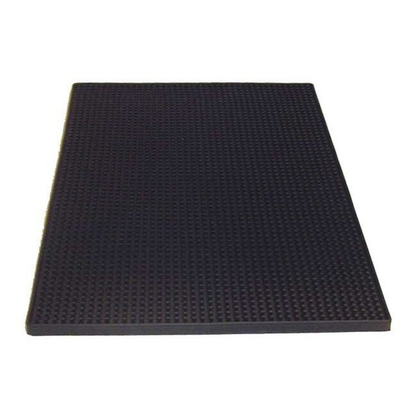 Tablecraft Bar Mat, Rubber Black 18"L x 12"W 1218BK