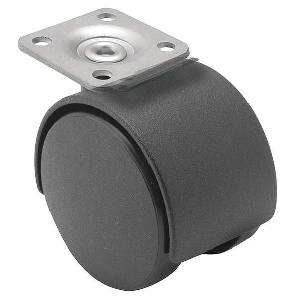 50mm Non-Marking Nylon Swivel Caster, No Brake, Loads Up To 75 lb