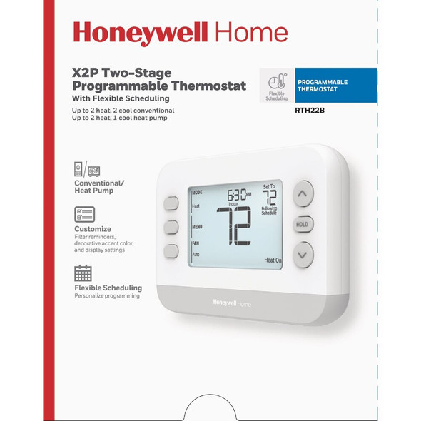 Honeywell Home 2st Flx Sch Prgrm T-Stat RTH22B-N 464841