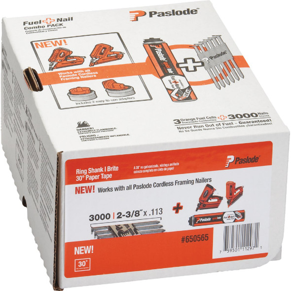 Paslode 3k 2.375 Brt Nail W Cell 650565
