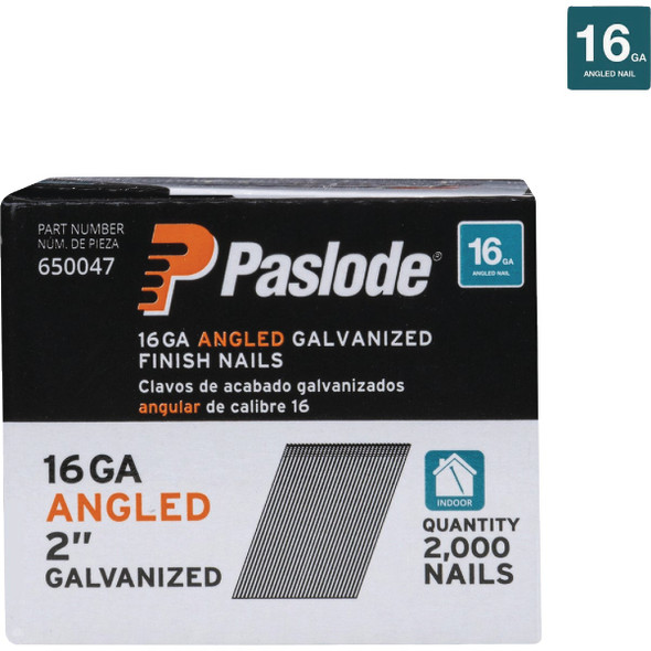 Paslode 2 In. 16-Gauge 20 Degree Galvanized Angled Finish Nails (2000 Ct.) 650047 306515