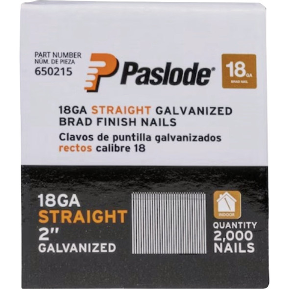 Paslode 2 In. 18-Gauge Galvanized Straight Brad Nails (2000 Ct.) 650597