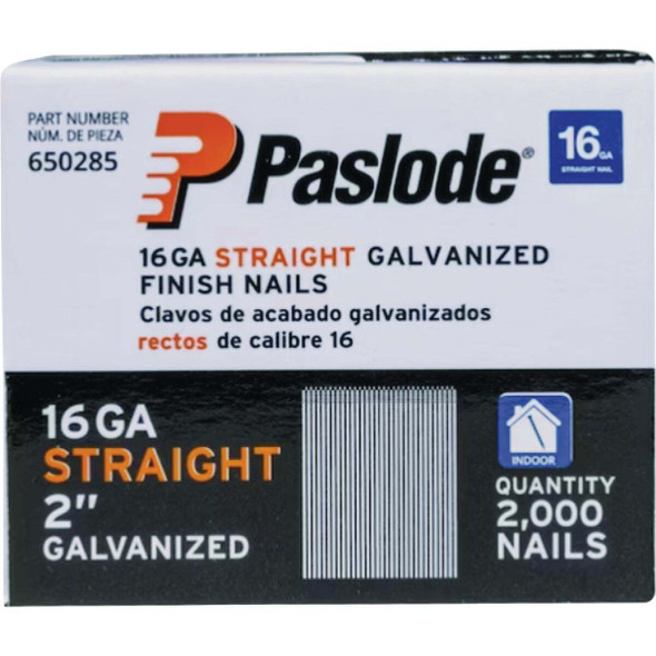 Paslode 2 In. 16-Gauge Galvanized Straight Finish Nails (2000 Ct.) 916500