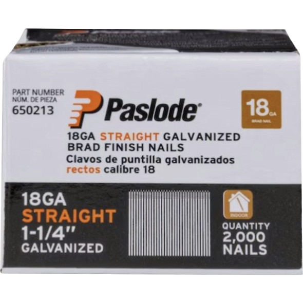 Paslode 1-1/4 In. 18-Gauge Galvanized Straight Brad Nails (2000 Ct.) 650213
