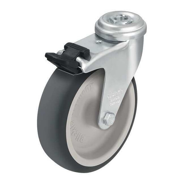 Kingpin Swivel Caster,Therm Rubber,4 in.,154 lb.