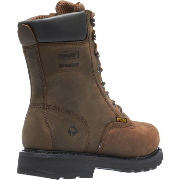 Wolverine Men's 8-Inch Work Boot, 8 1/2 M, Steel Toe, 8 in H, Brown, W05680 W05680