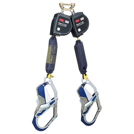 DBI SALA Self Retracting Lifeline, 9 ft. Length, Quick-Connect, Steel, 2 Leg(s)