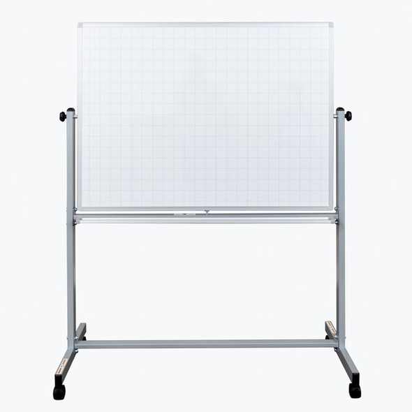 Luxor 48 in  x 36 in  Mobile Magnetic Combination Ghost Grid/Whiteboard MB4836LB