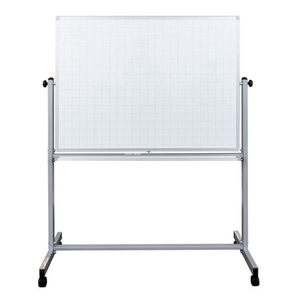 Luxor 48 in  x 36 in  Mobile Magnetic Combination Ghost Grid/Whiteboard MB4836LB