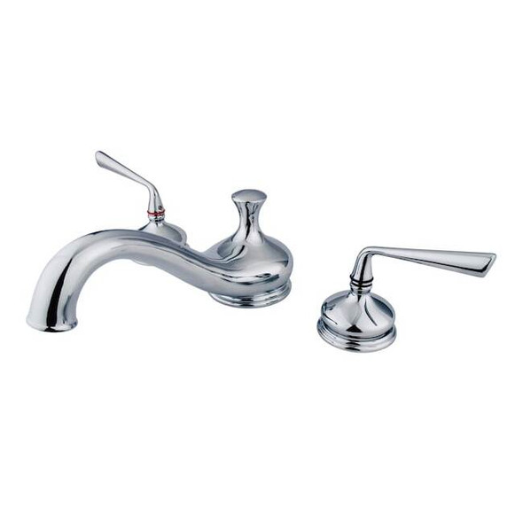 Kingston Brass Roman Tub Faucet, Polished Chrome, Deck Mount KS3331ZL