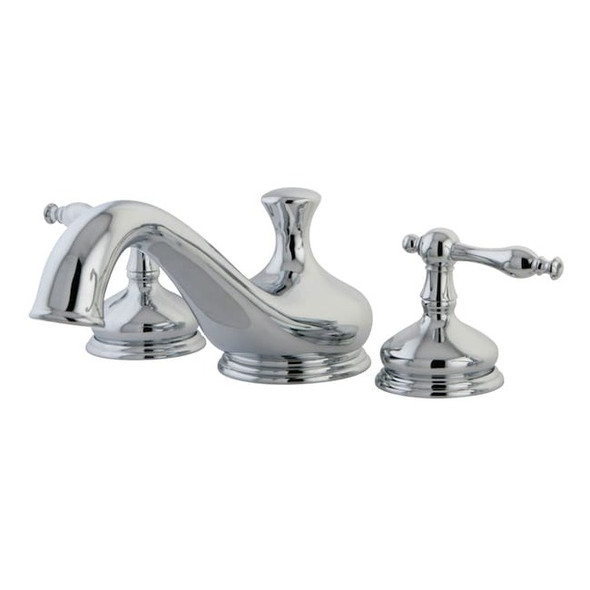 Kingston Brass Roman Tub Faucet, Polished Chrome, Deck Mount KS3331NL