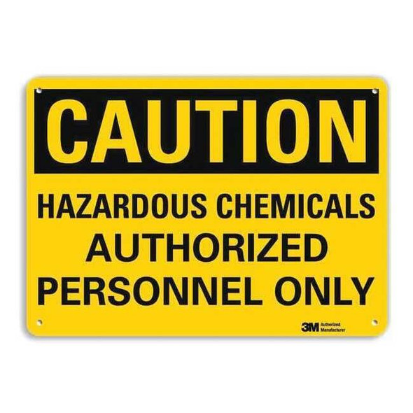 Caution Sign, 10 in H, 14 in W, Horizontal Rectangle, English, U4-1369-RA_14X10