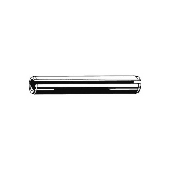 Slotted Spring Pin, 14 mm Outside Dia, 52 mm L, Steel, 10 PK