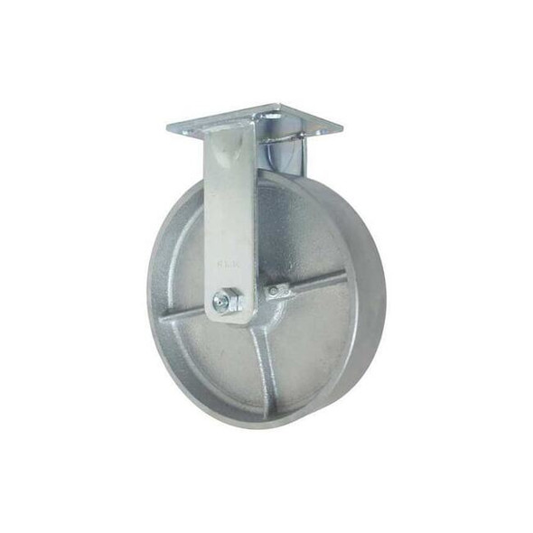 Rwm Plate Caster,Rigid,Iron,10 1/8"H 65-CIR-0820-R