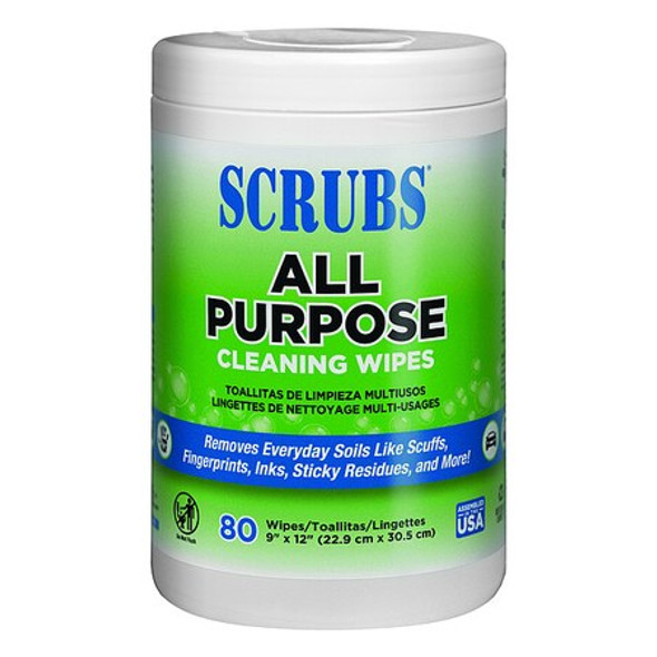 Scrubs Cleaning Wipes,80 ct,Canister,PK6 96580