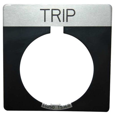 Eaton Legend Plate,Square,Trip,Black 10250TS84