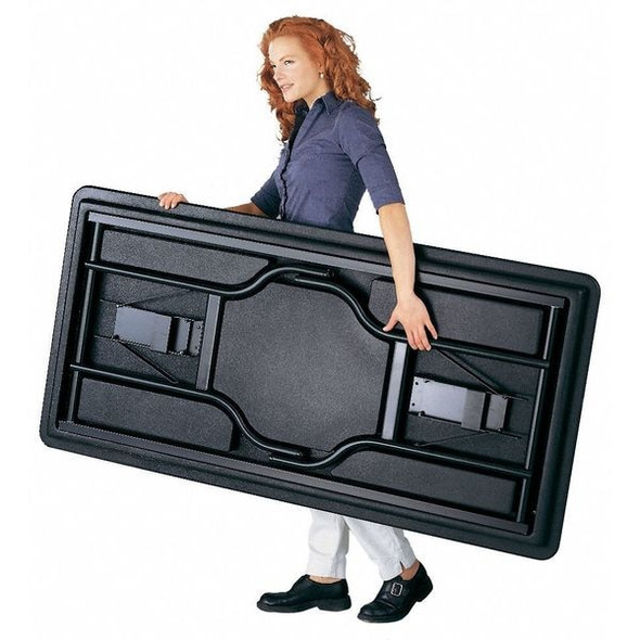 IndestrucTable Ultimate Folding Table, Granite Top, Black Frame, 30 in W x 96 in L x 29 in H
